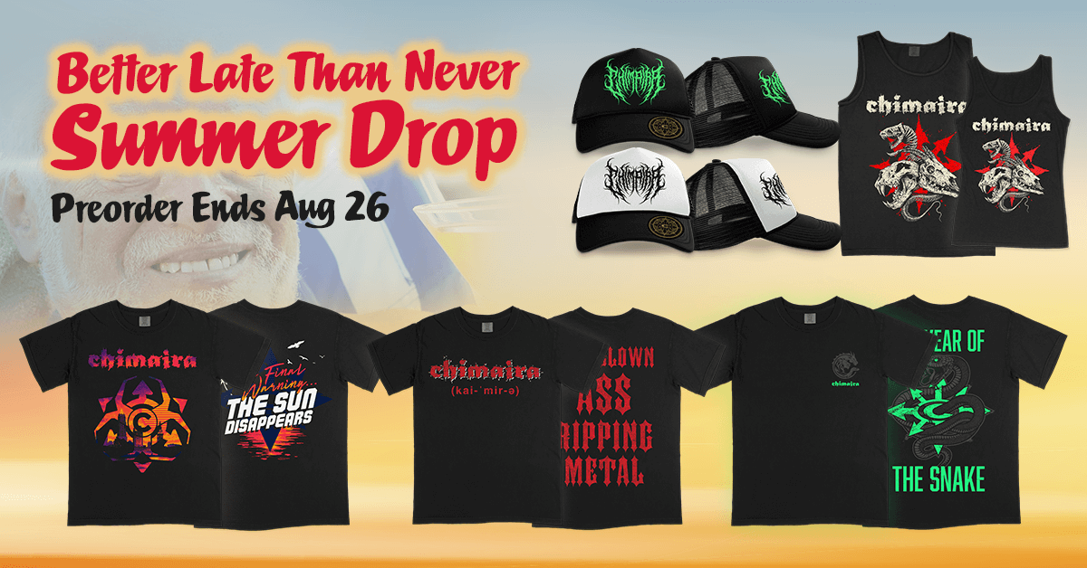 Chimaira Summer Merch Drop